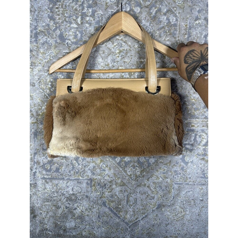 Vintage Lispeer Genuine Kangaroo Fur Leather Handbag Mid Century Australia